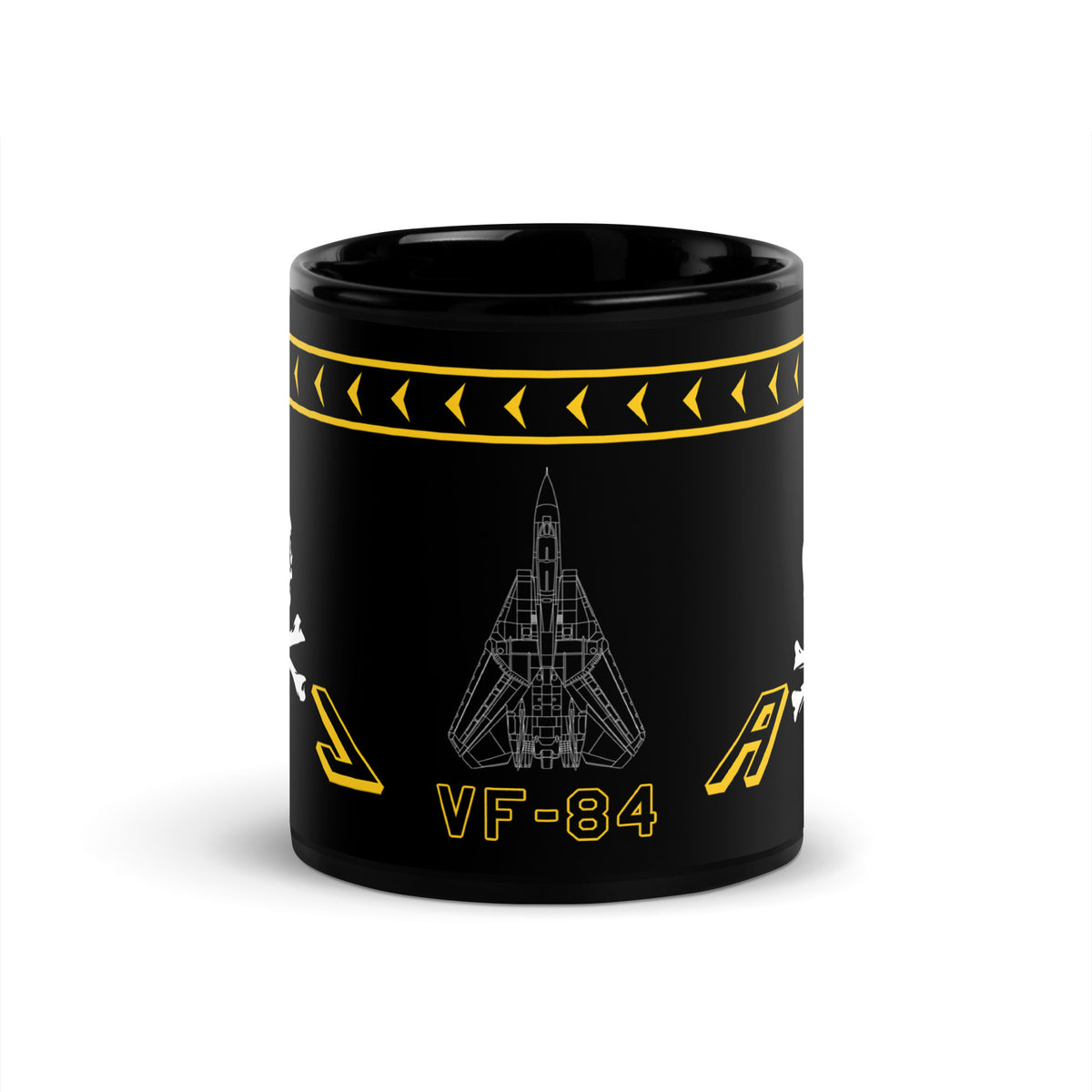 VF-84 "Jolly Rogers" Black Glossy Mug - I Love a Hangar