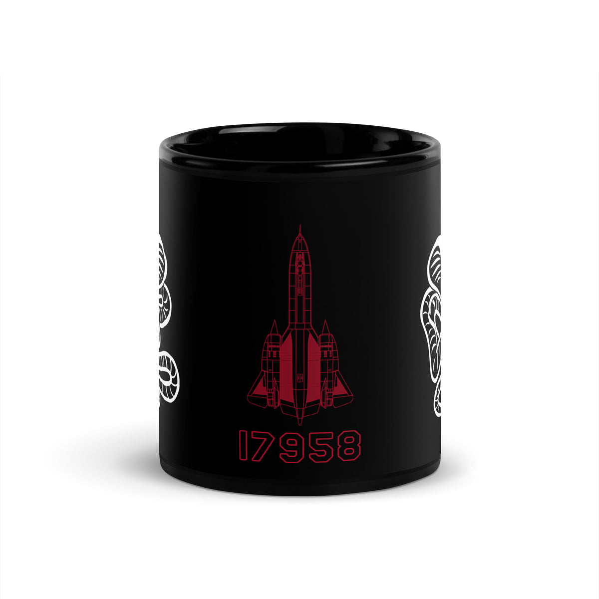 SR-71 "Blackbird" (61-7958) Black Glossy Mug - I Love a Hangar