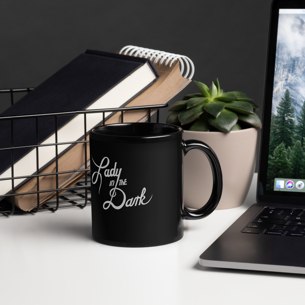 P-51 "Lady in the Dark" Black Glossy Mug - I Love a Hangar