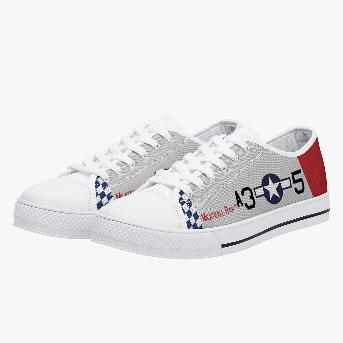 P-51 "Meatball Rap II" Low Top Canvas Shoes - I Love a Hangar