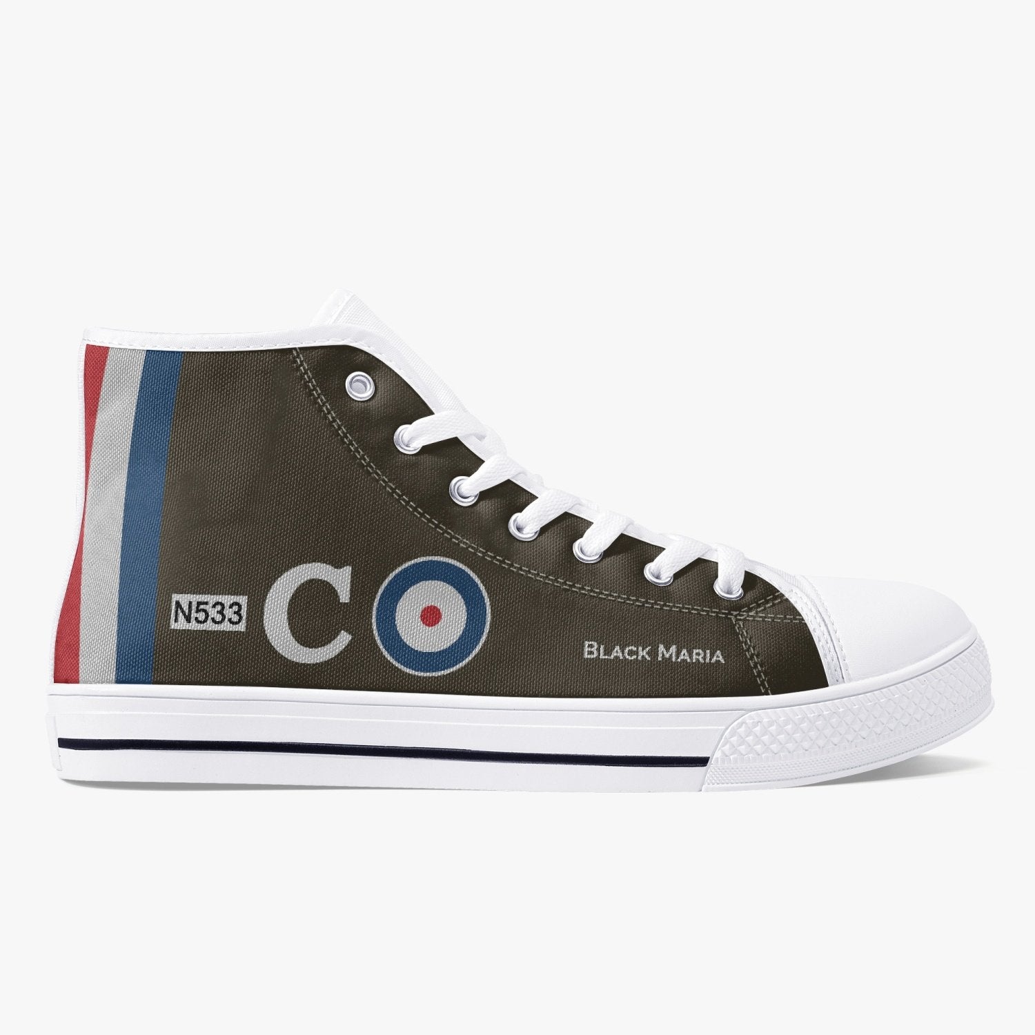 Sopwith Triplane ‘Black Maria’ High Top Canvas Shoes - I Love a Hangar