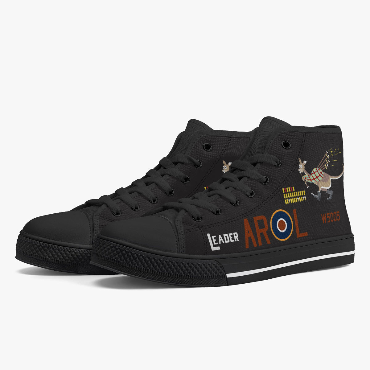 Lancaster "L for Leader" High Top Canvas Shoes  (Black) - I Love a Hangar