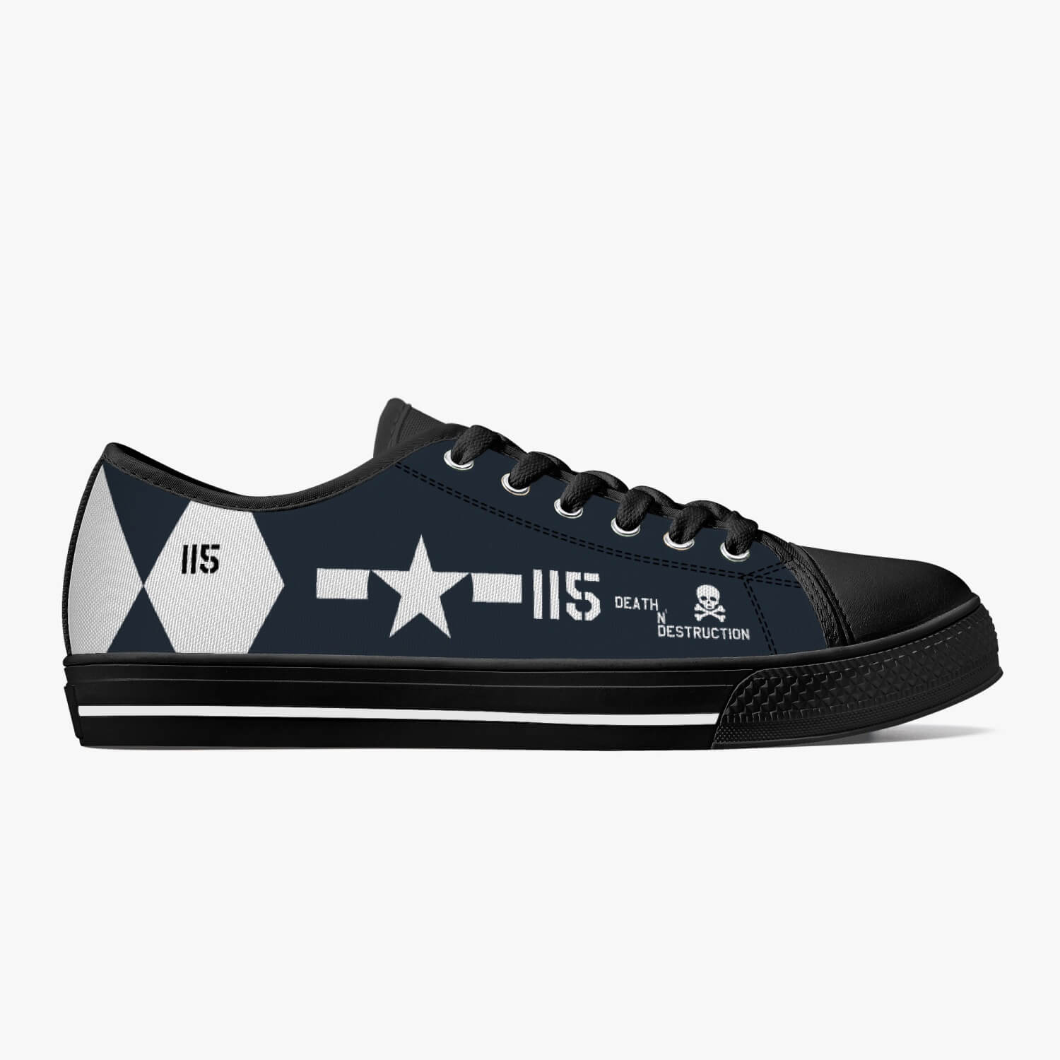 F6F "Death n' Destruction" Low Top Canvas Shoes - I Love a Hangar