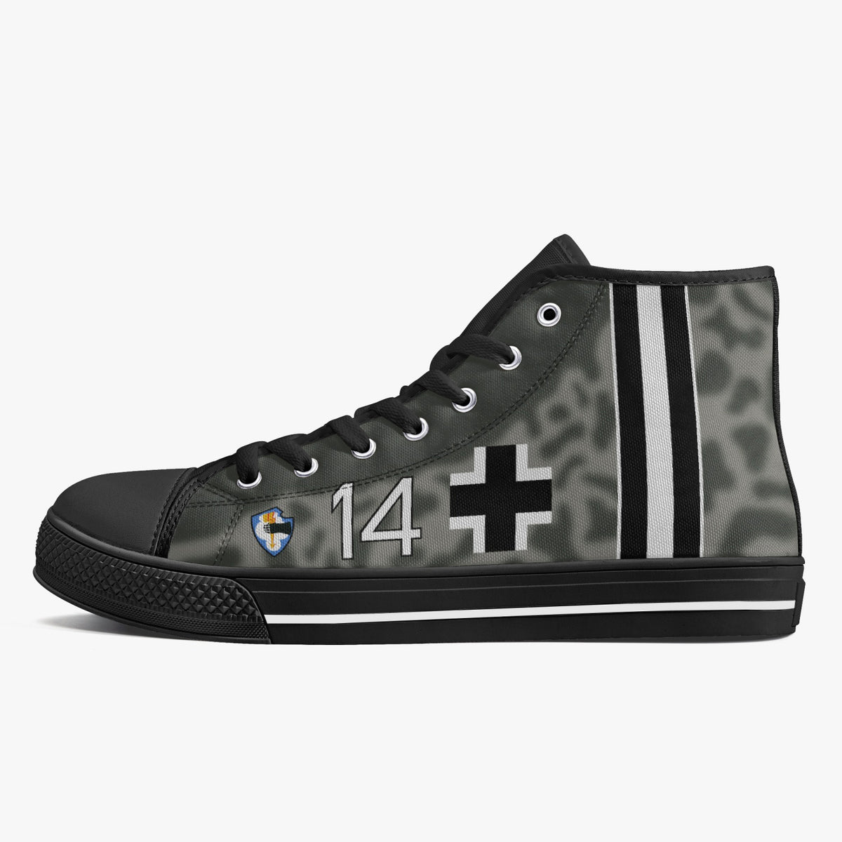 Fw-190 "White 14" High Top Canvas Shoes - I Love a Hangar