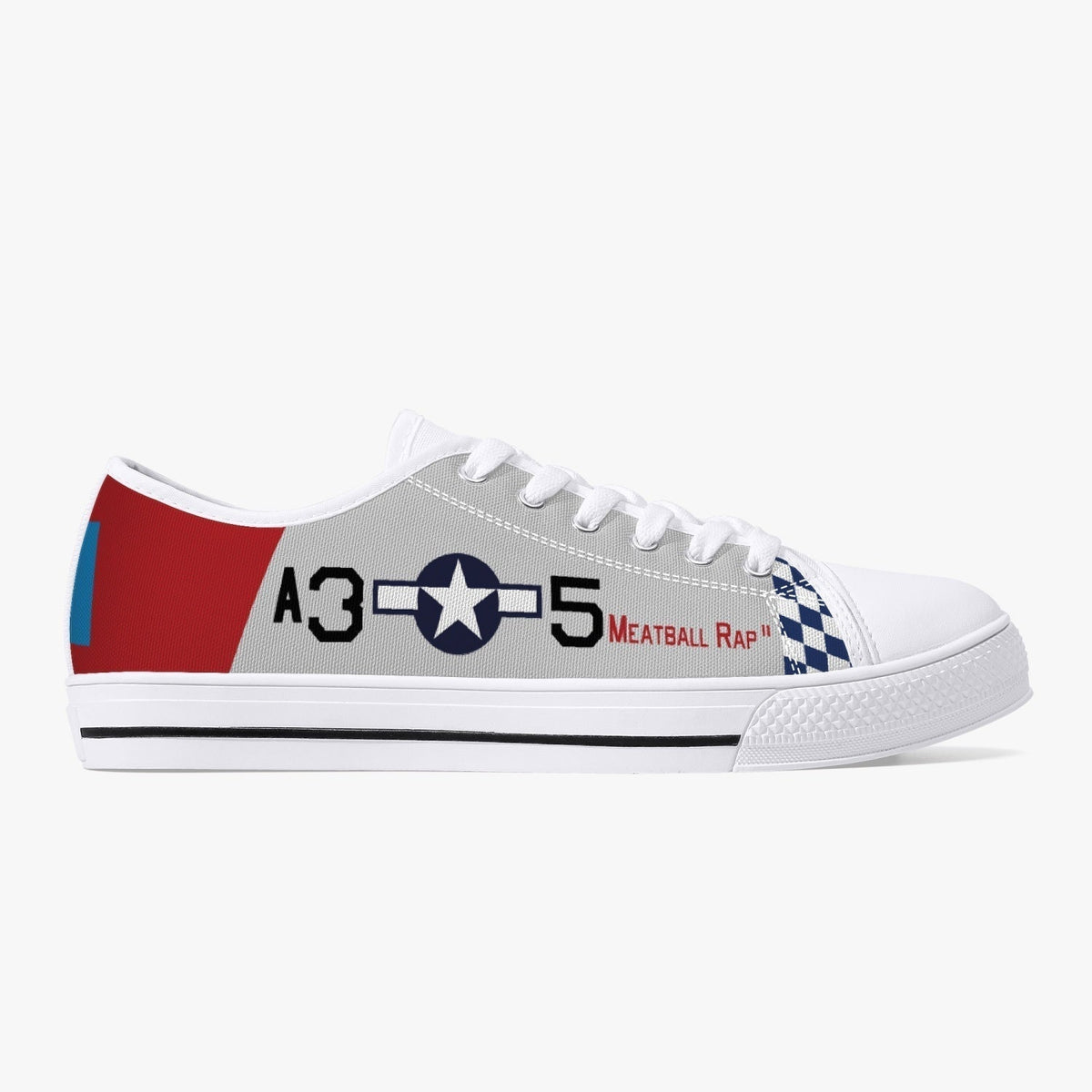 P-51 "Meatball Rap II" Low Top Canvas Shoes - I Love a Hangar