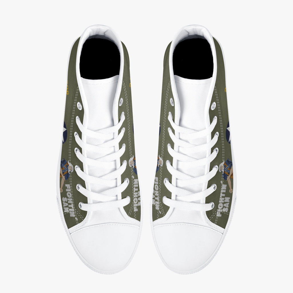 B-24 "Fightin' Sam" High Top Canvas Shoes - I Love a Hangar