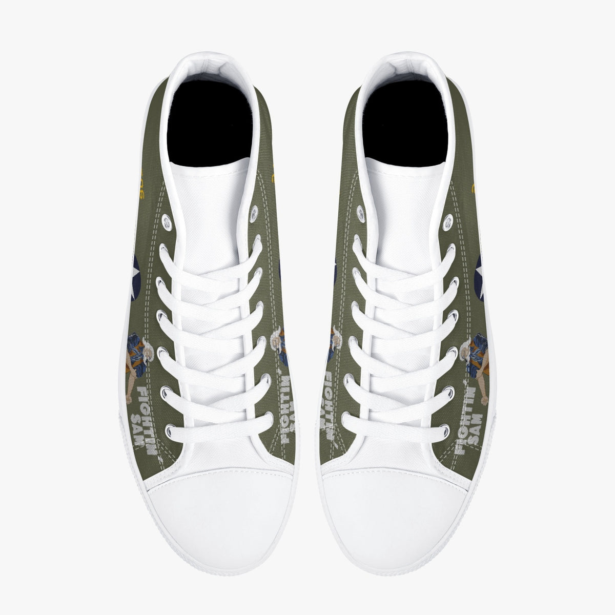 B-24 "Fightin' Sam" High Top Canvas Shoes - I Love a Hangar