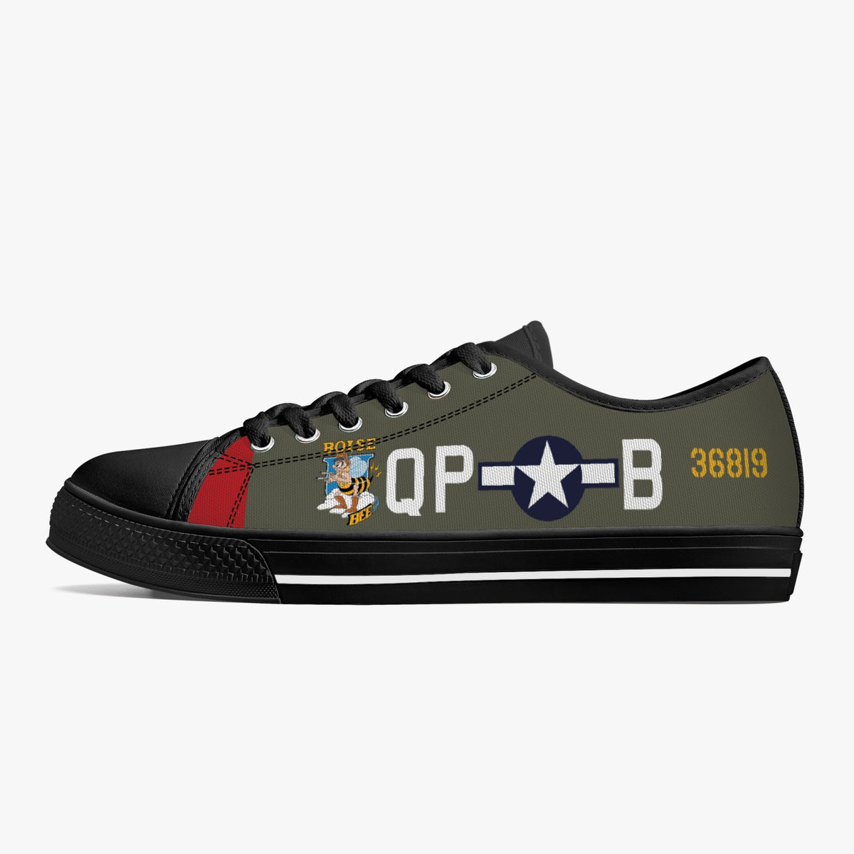 P-51 "Boise Bee" Low Top Canvas Shoes - I Love a Hangar