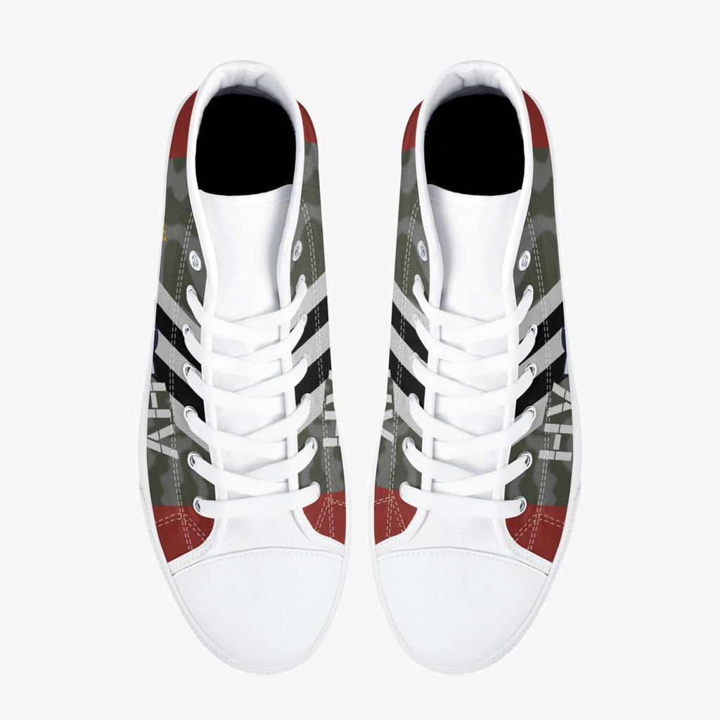 P-47 "HV-A" of Francis "Gabby" Gabreski High Top Canvas Shoes - I Love a Hangar