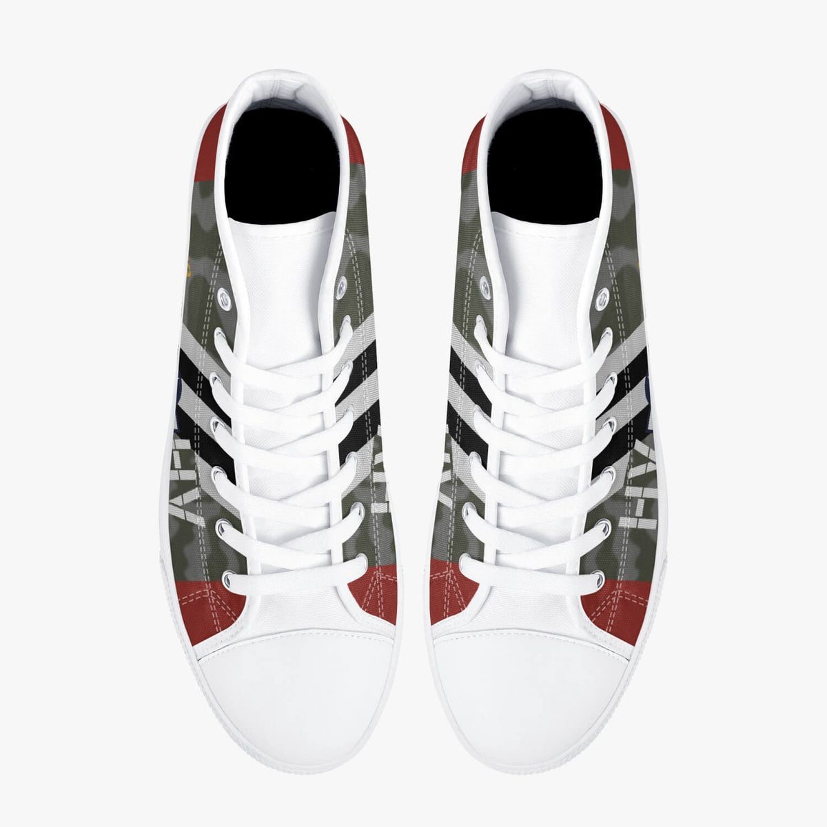 P-47 "HV-A" of Francis "Gabby" Gabreski High Top Canvas Shoes - I Love a Hangar