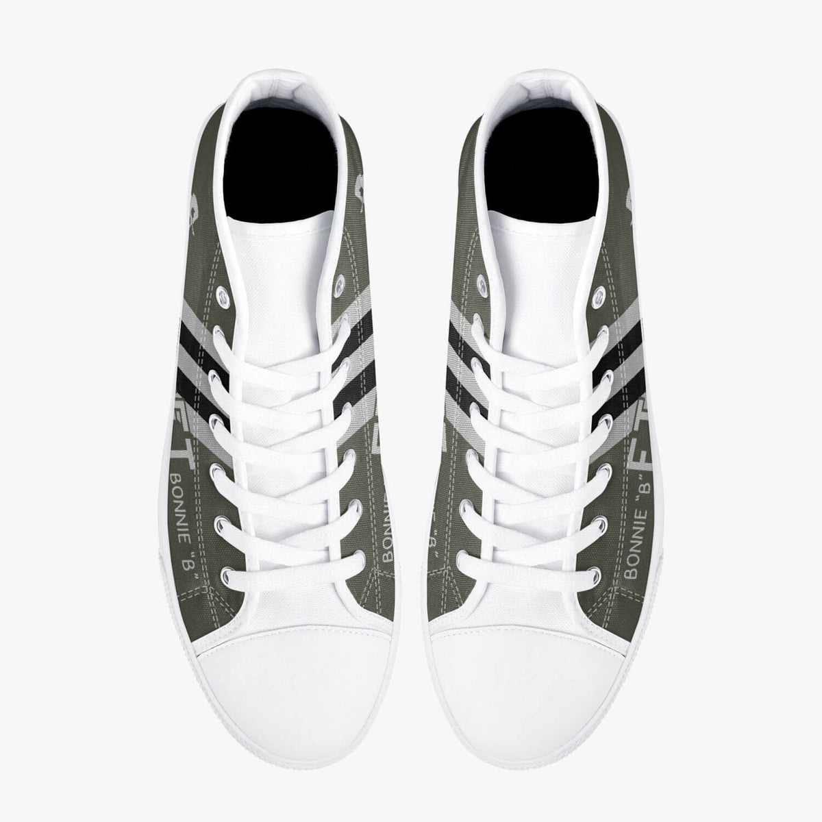 P-51 "Bonnie B" High Top Canvas Shoes - I Love a Hangar