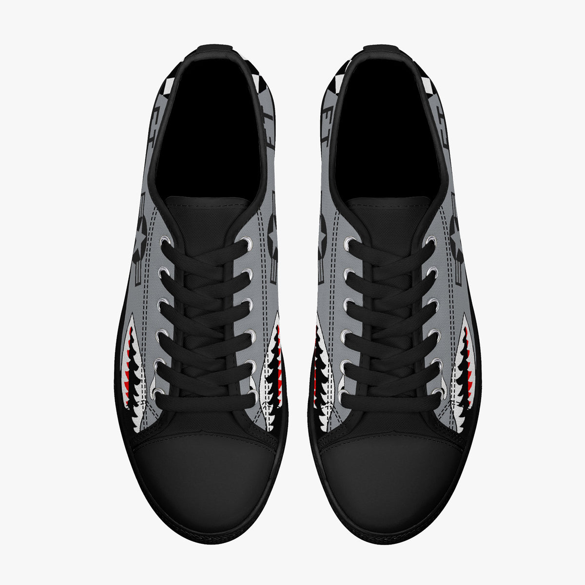 A-10 "Tigers Sharks" Low Top Canvas Shoes - I Love a Hangar