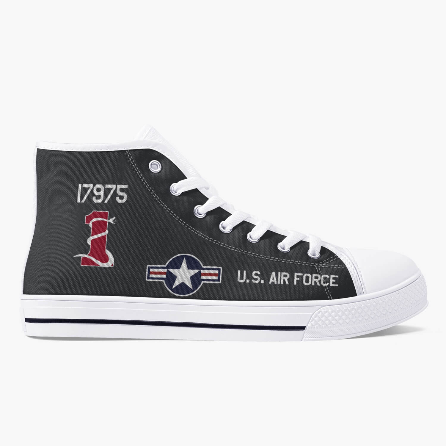 SR-71 "Blackbird" (61-7975) High Top Canvas Shoes - I Love a Hangar