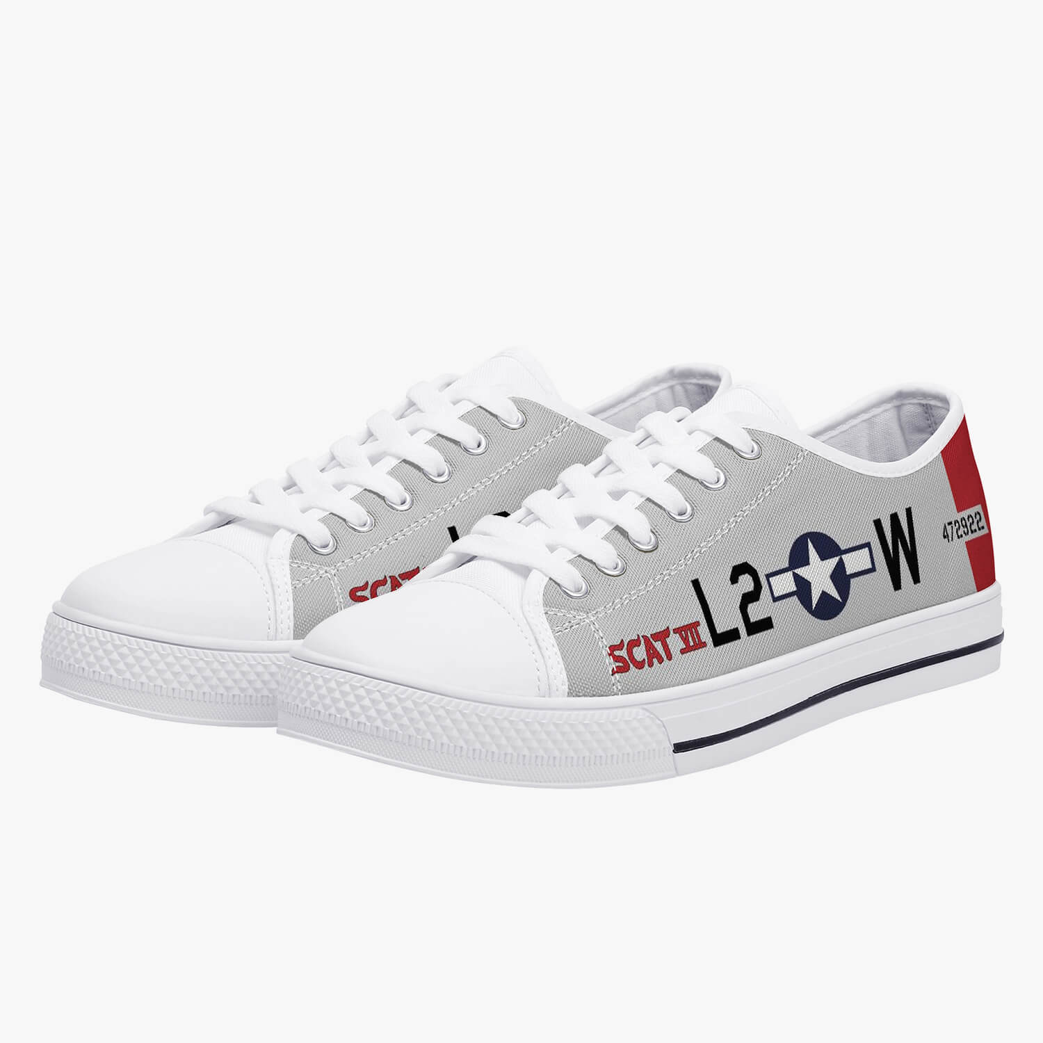 P-51 "SCAT VII" Low Top Canvas Shoes - I Love a Hangar