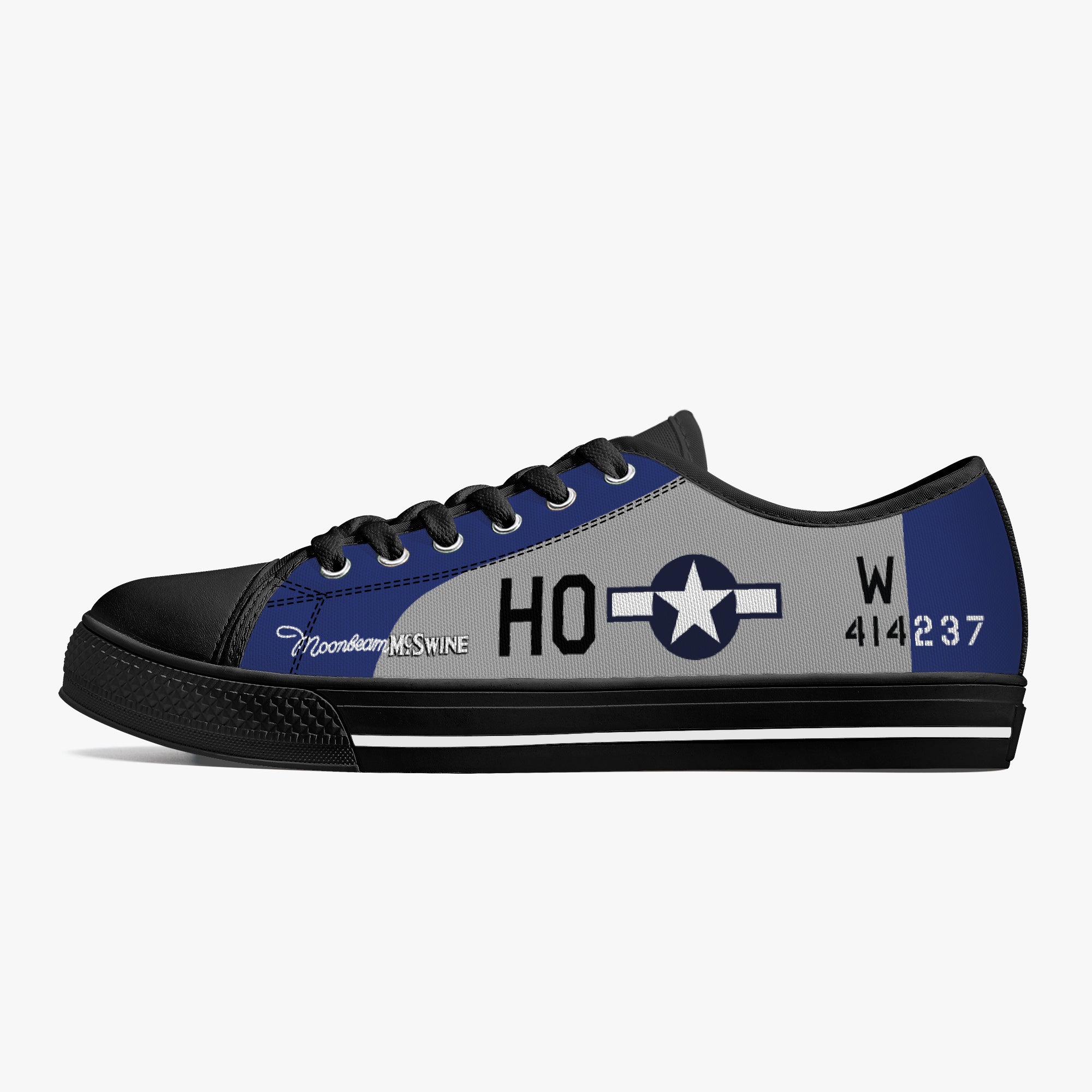P-51 "Moonbeam McSwine" Low Top Canvas Shoes - I Love a Hangar