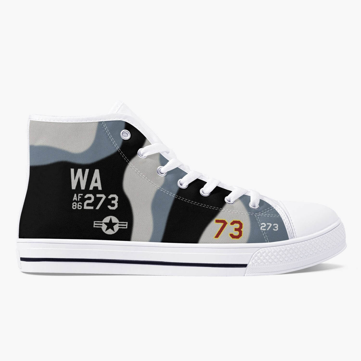 64th Aggressor Squadron High Top Canvas Shoes - I Love a Hangar