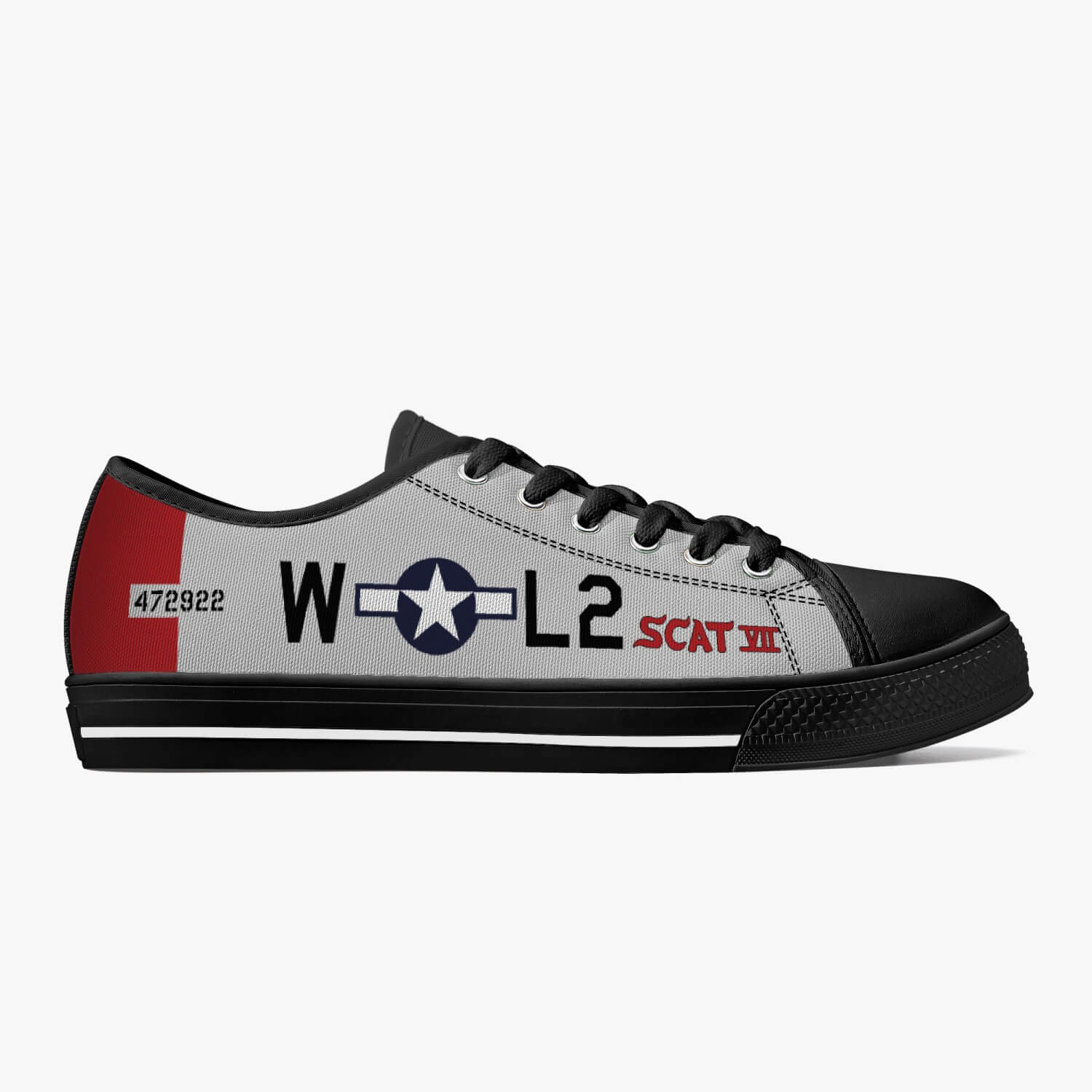 P-51 "SCAT VII" Low Top Canvas Shoes - I Love a Hangar