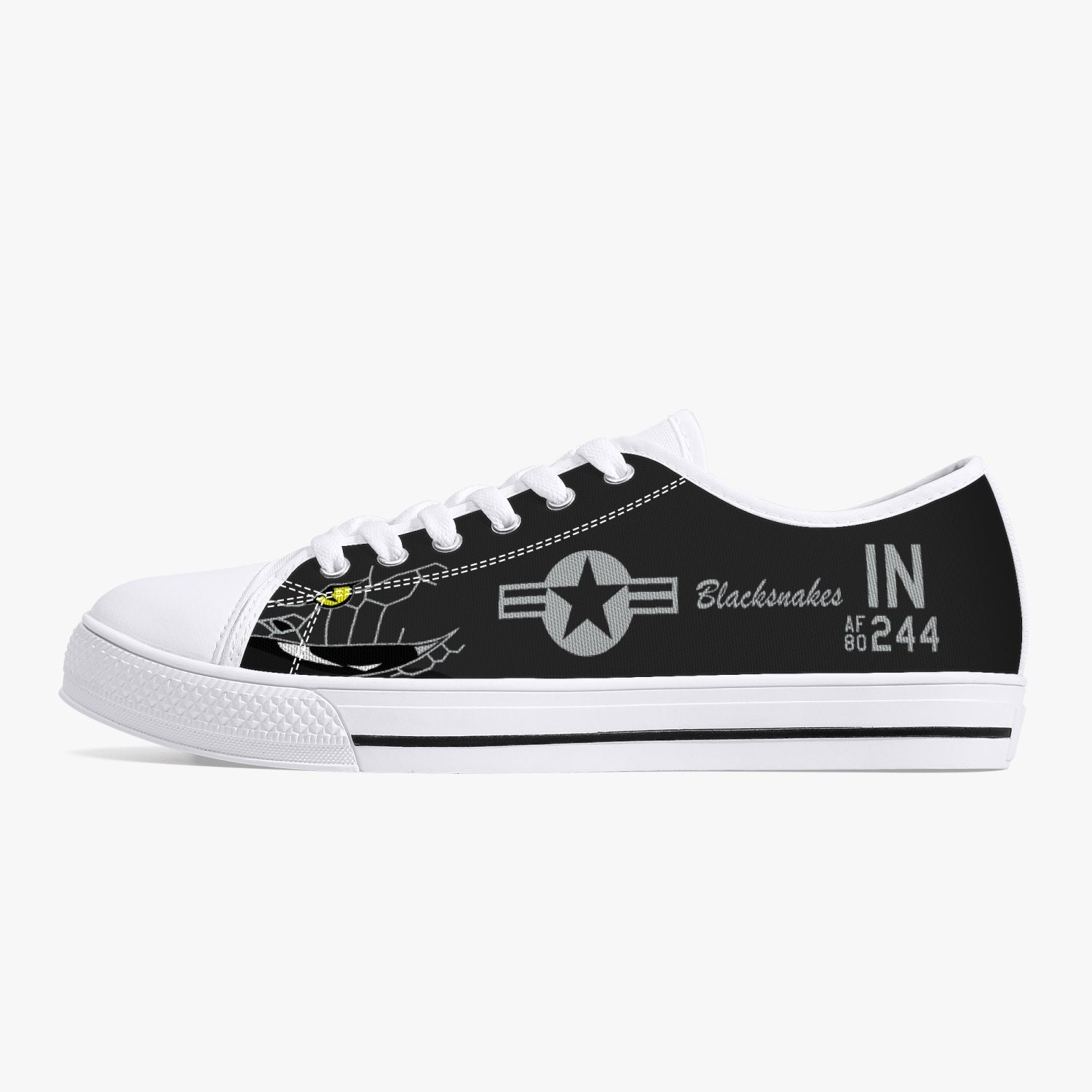 A-10 "Blacksnakes" Low Top Canvas Shoes (Dark) - I Love a Hangar