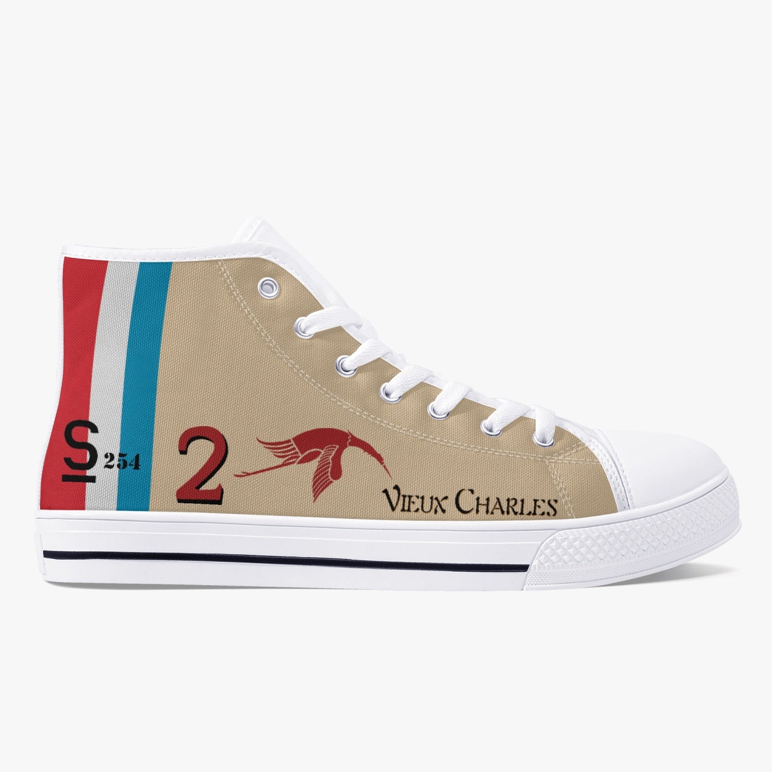 SPAD VII "Vieux Charles" High Top Canvas Shoes - I Love a Hangar