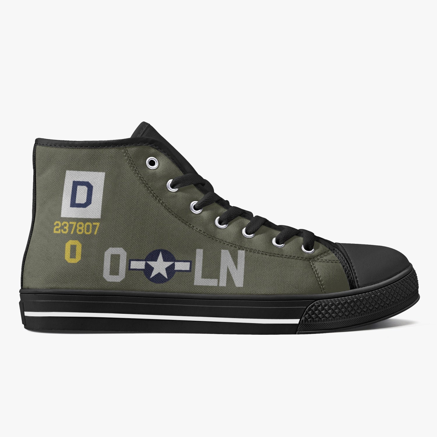 B-17 "Alice from Dallas II" High Top Canvas Shoes - I Love a Hangar