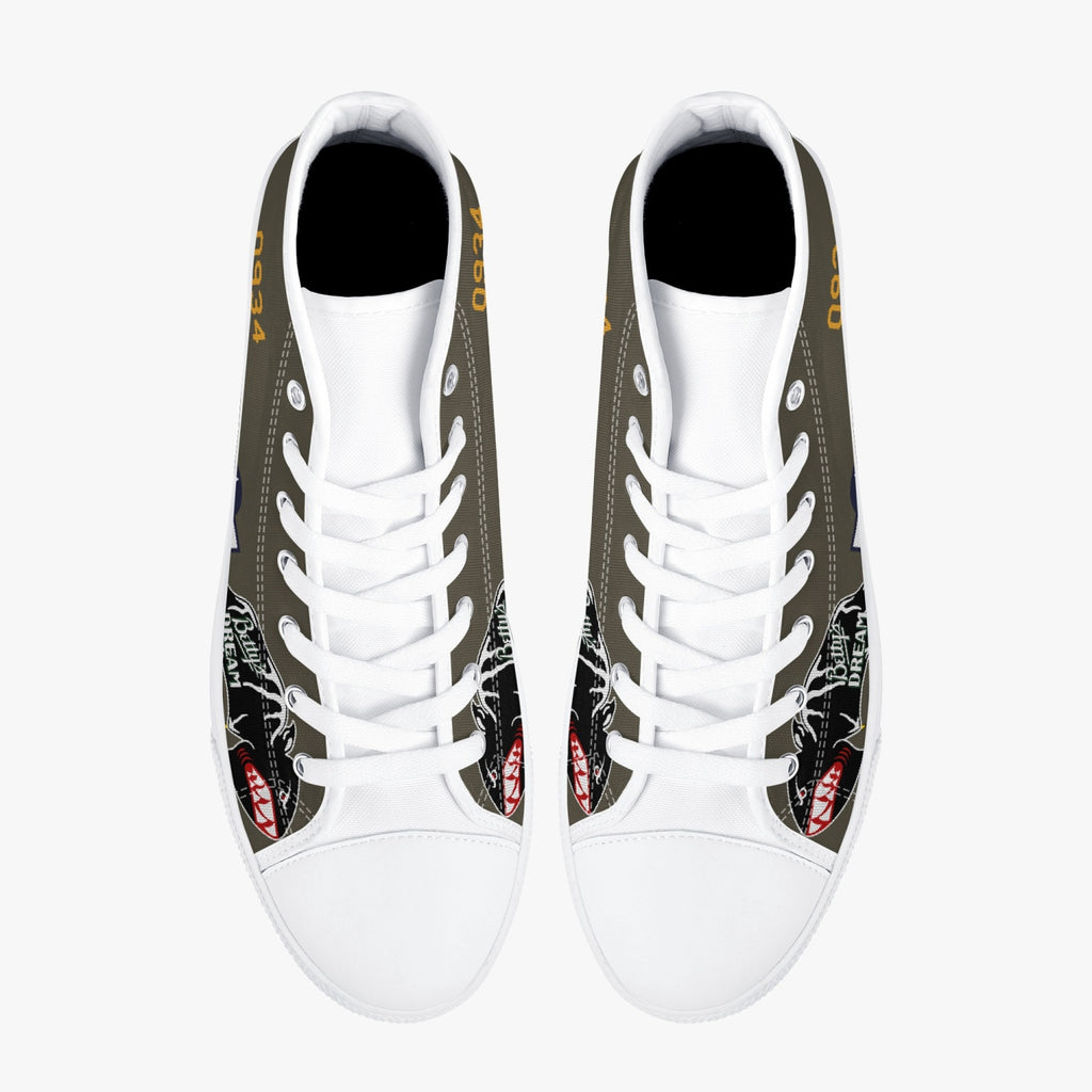 B-25 "Betty's Dream" High Top Canvas Shoes - I Love a Hangar