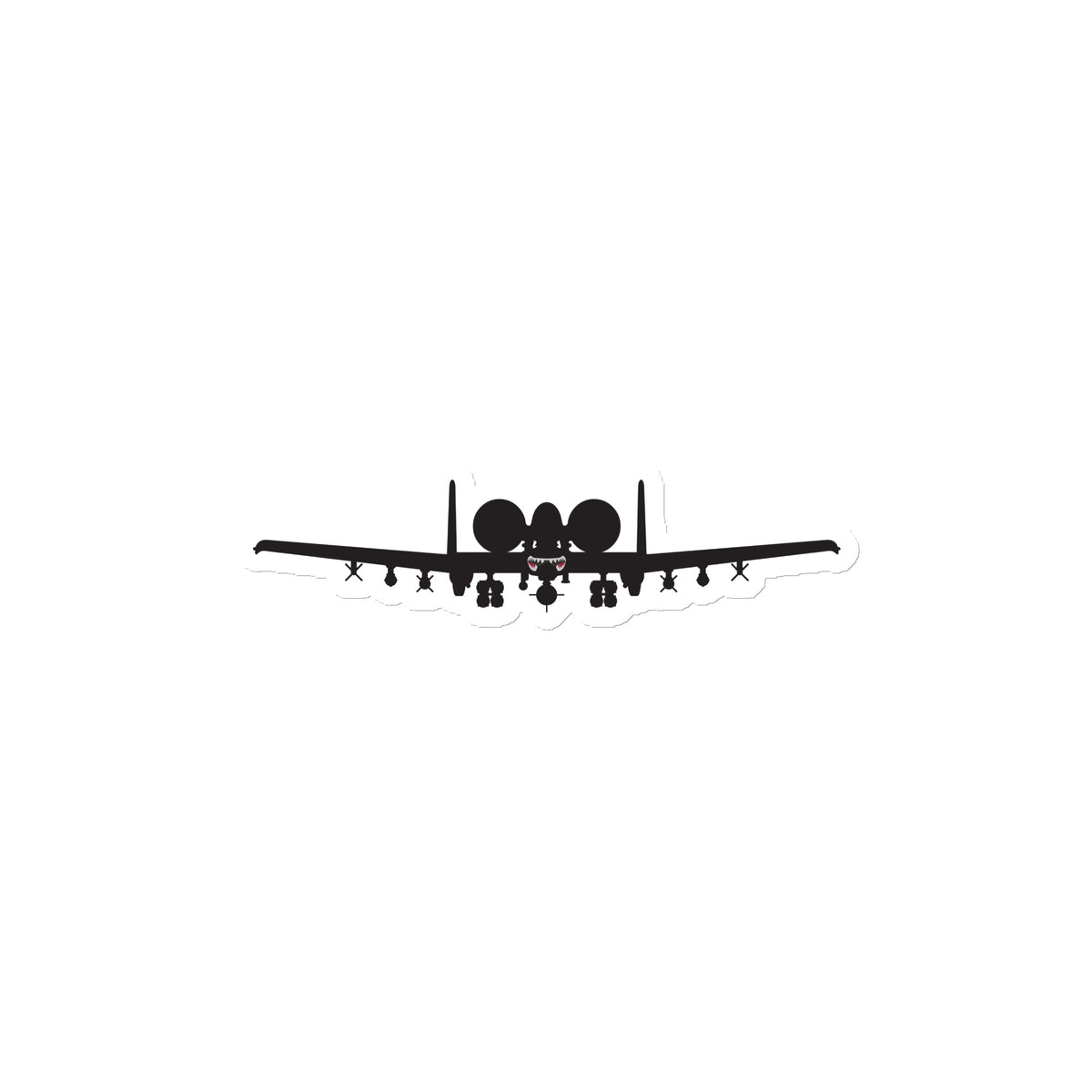 A-10 Front View Die Cut Magnet - I Love a Hangar