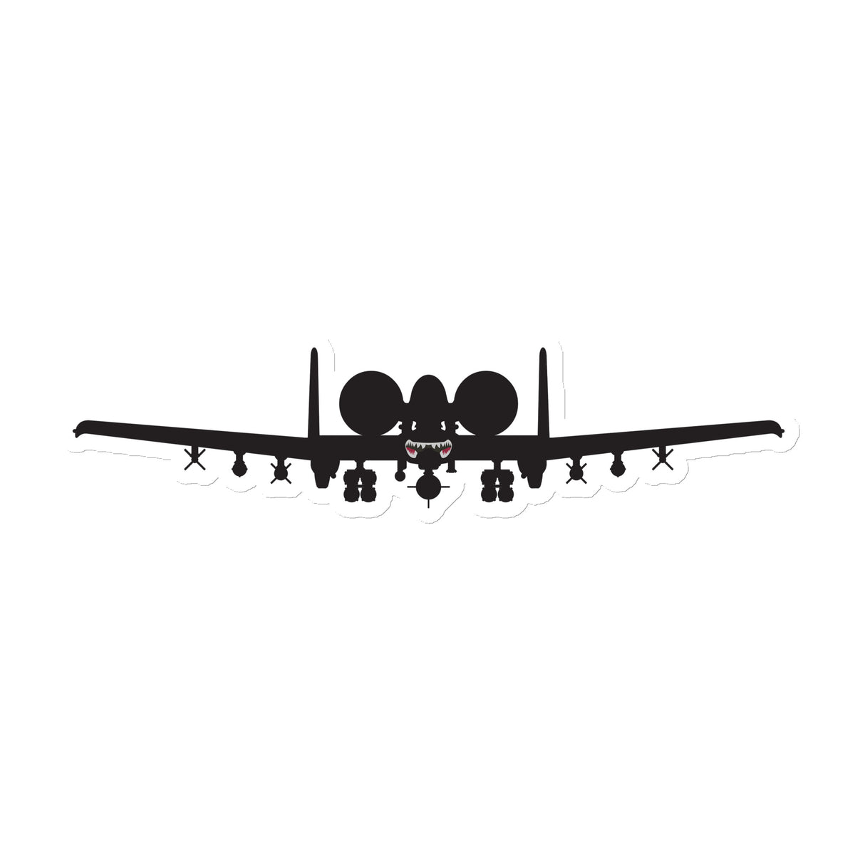 A-10 Front View Die Cut Magnet - I Love a Hangar