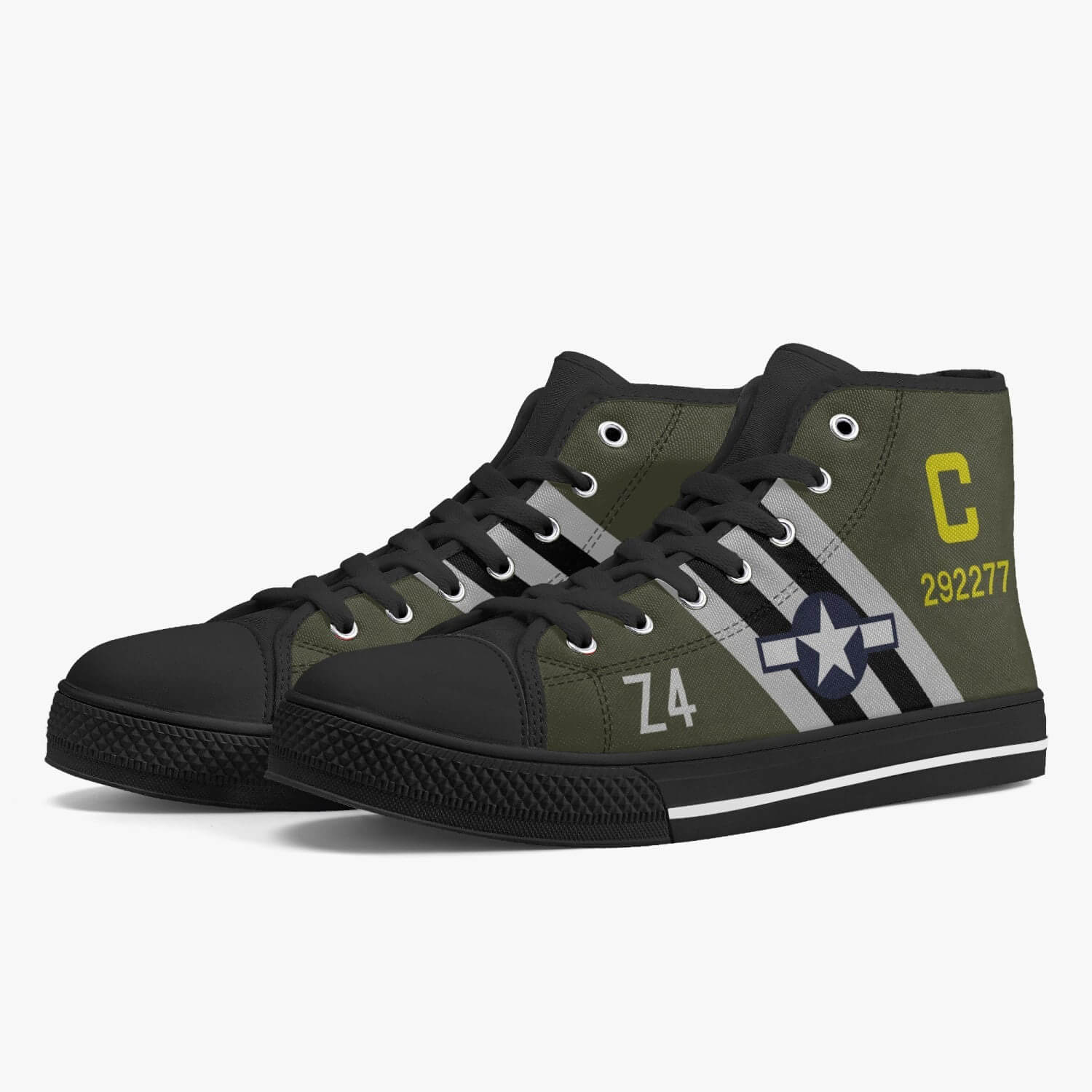 C-47 "Boogie Baby" High Top Canvas Shoes - I Love a Hangar