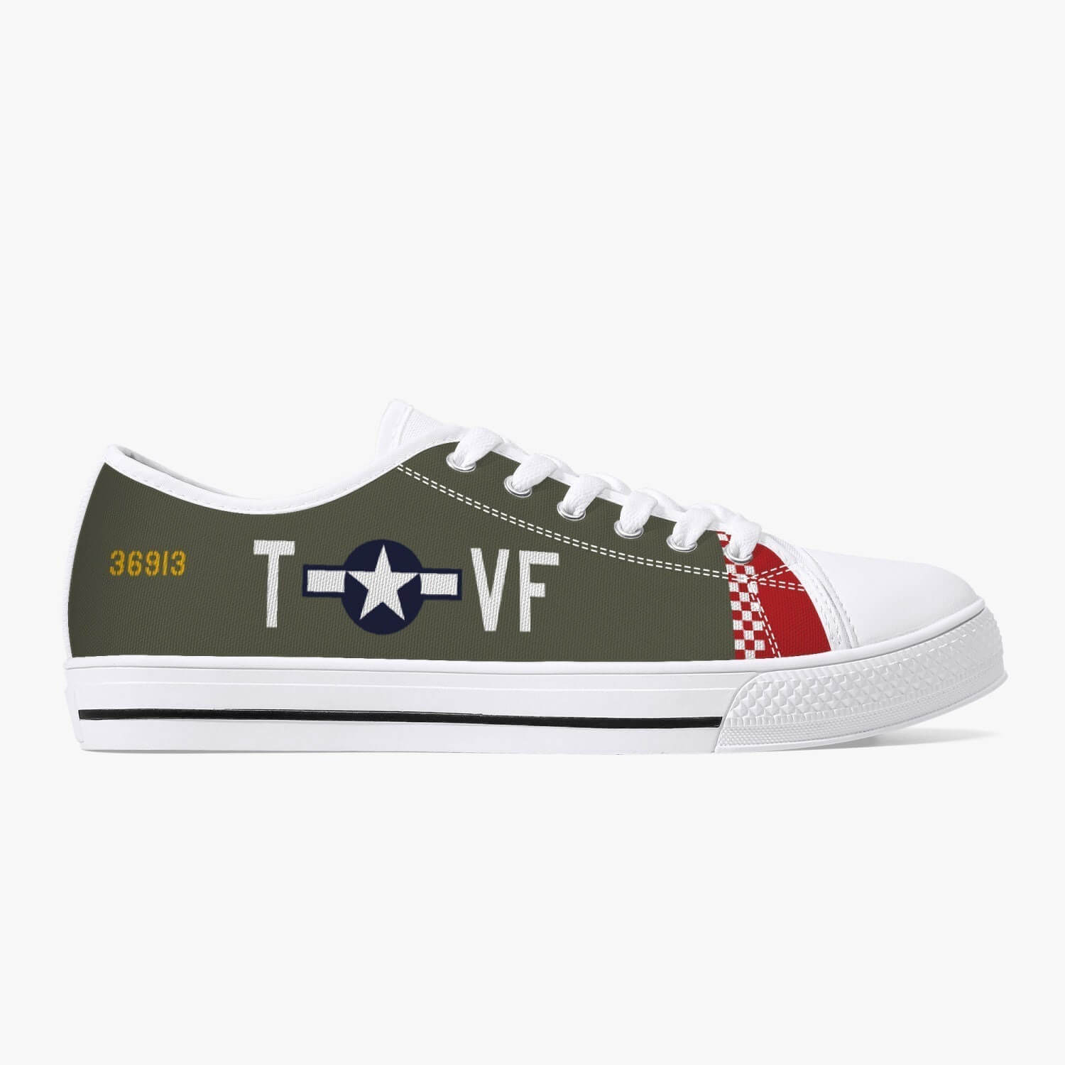 P-51 "Shangri-La" Low Top Canvas Shoes - I Love a Hangar