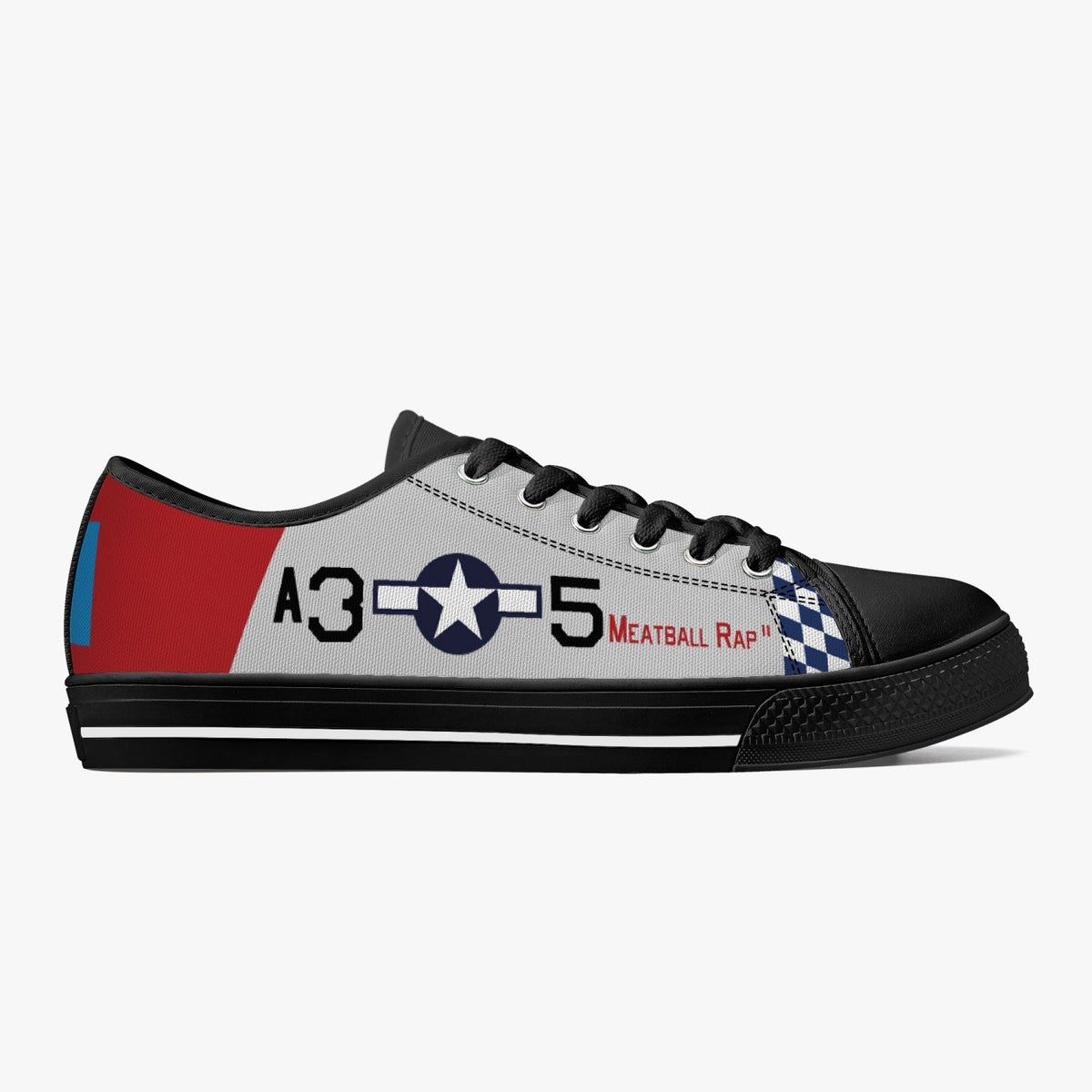 P-51 "Meatball Rap II" Low Top Canvas Shoes - I Love a Hangar