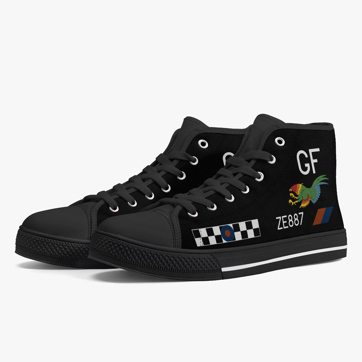 Tornado F.3 (ZE887) High Top Canvas Shoes - I Love a Hangar