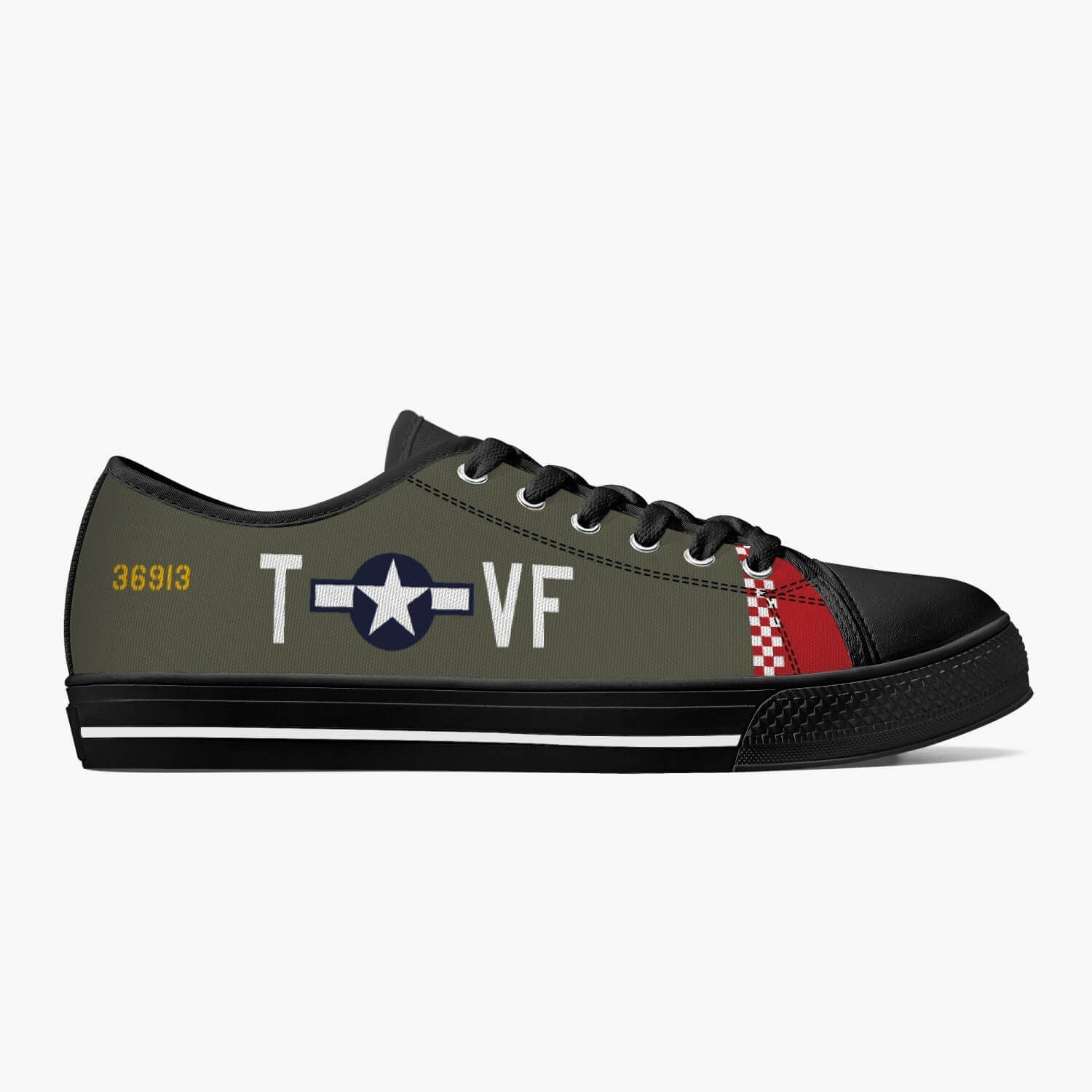 P-51 "Shangri-La" Low Top Canvas Shoes - I Love a Hangar