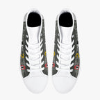 Bf-109 "Yellow 2" of Franz Stigler High Top Canvas Shoes - I Love a Hangar