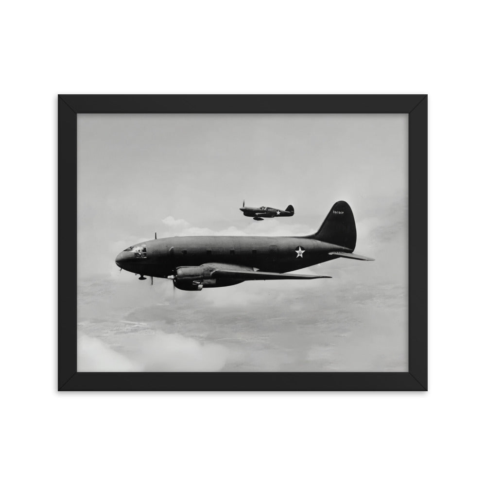 C-46 Commando Framed poster - I Love a Hangar