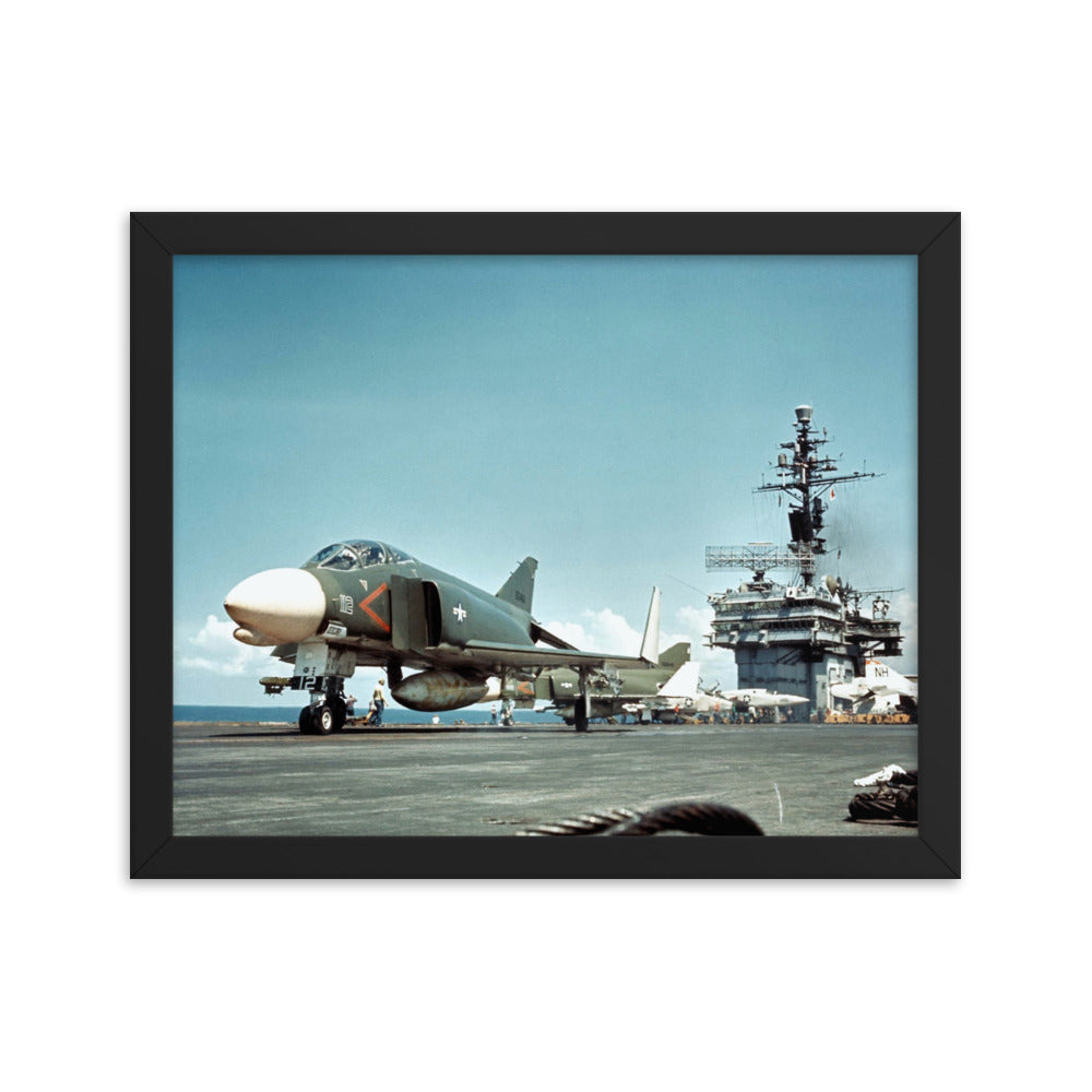 F-4G Camouflaged Phantom Framed poster - I Love a Hangar