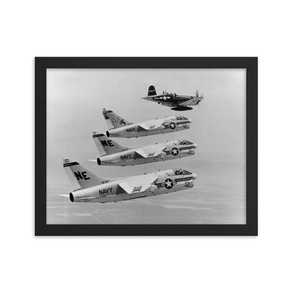 Corsair Formation Framed poster - I Love a Hangar