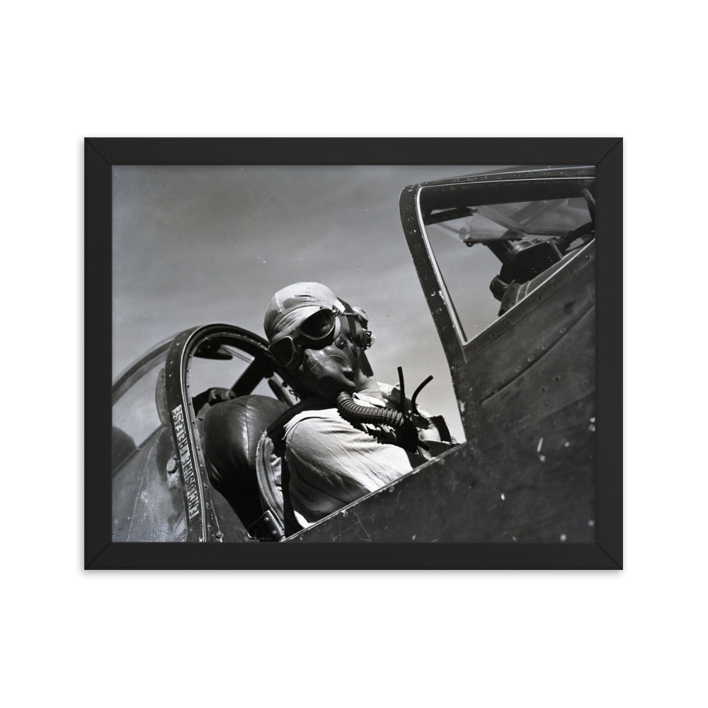 F4U Corsair Pilot Framed poster