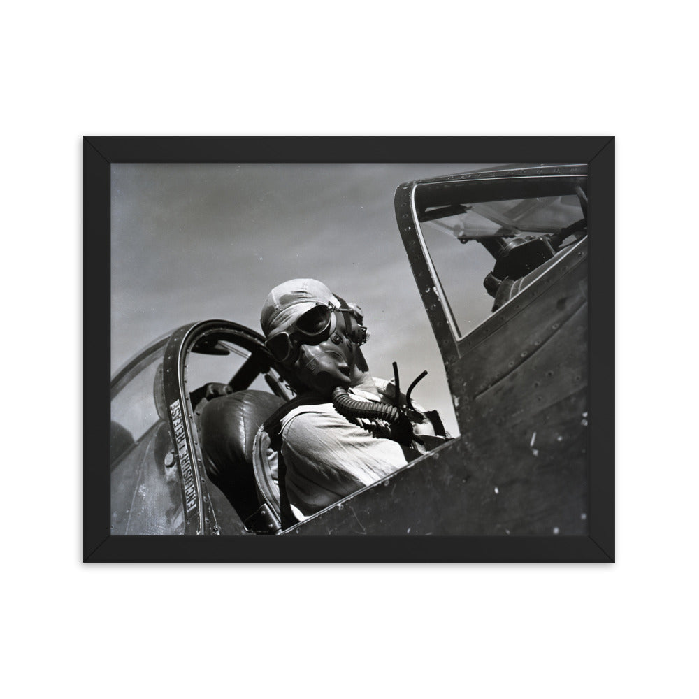 F4U Corsair Pilot Framed poster - I Love a Hangar