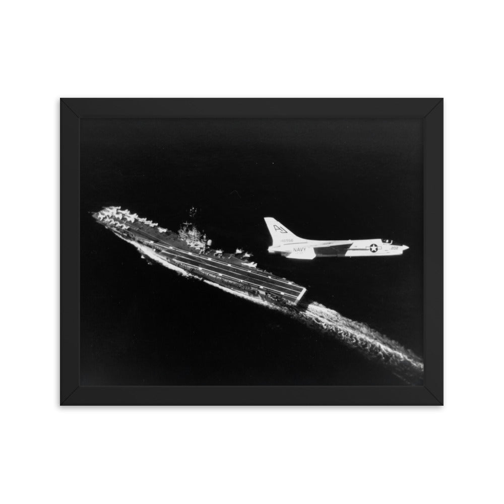 F-8 Crusader In Flight Framed poster - I Love a Hangar