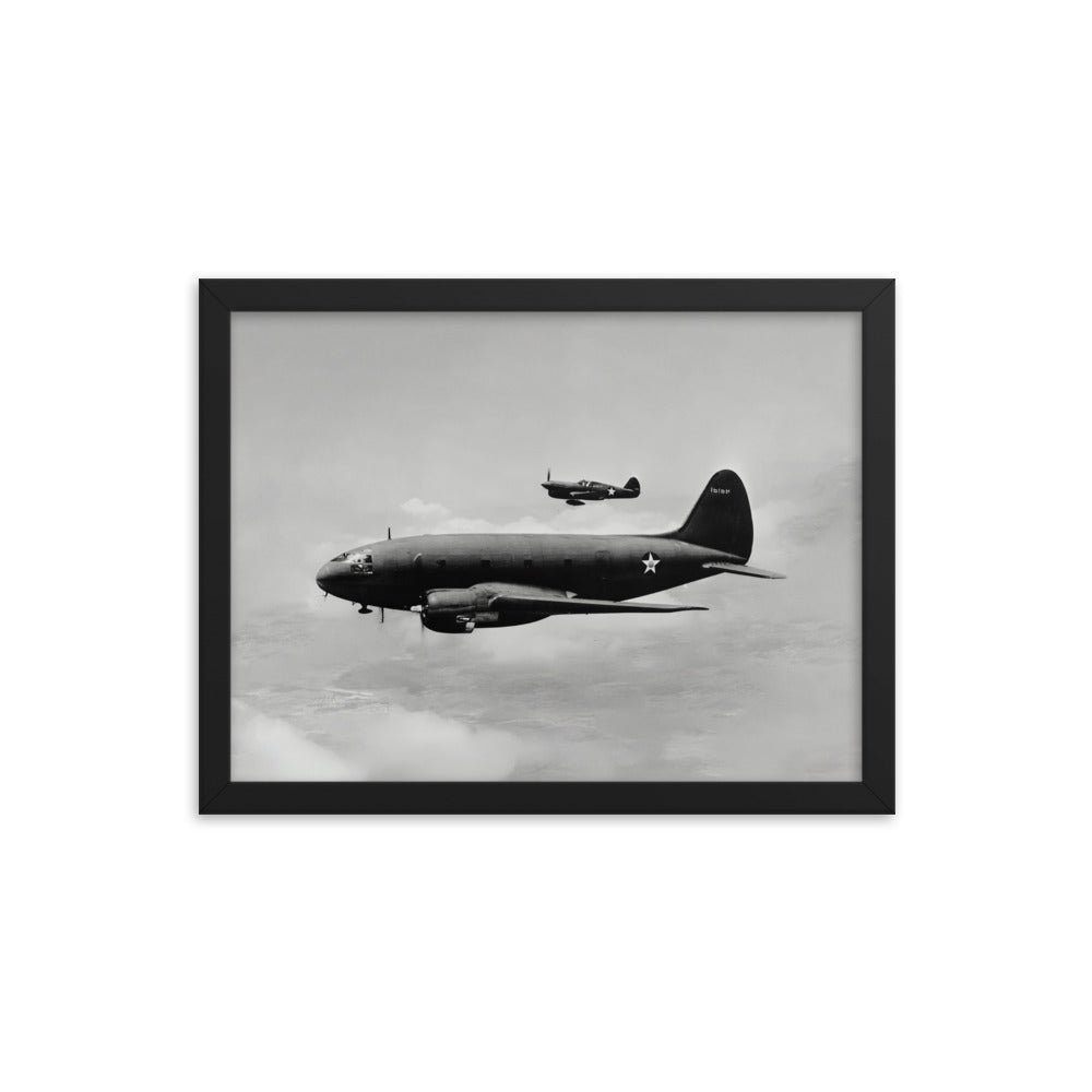 C-46 Commando Framed poster - I Love a Hangar