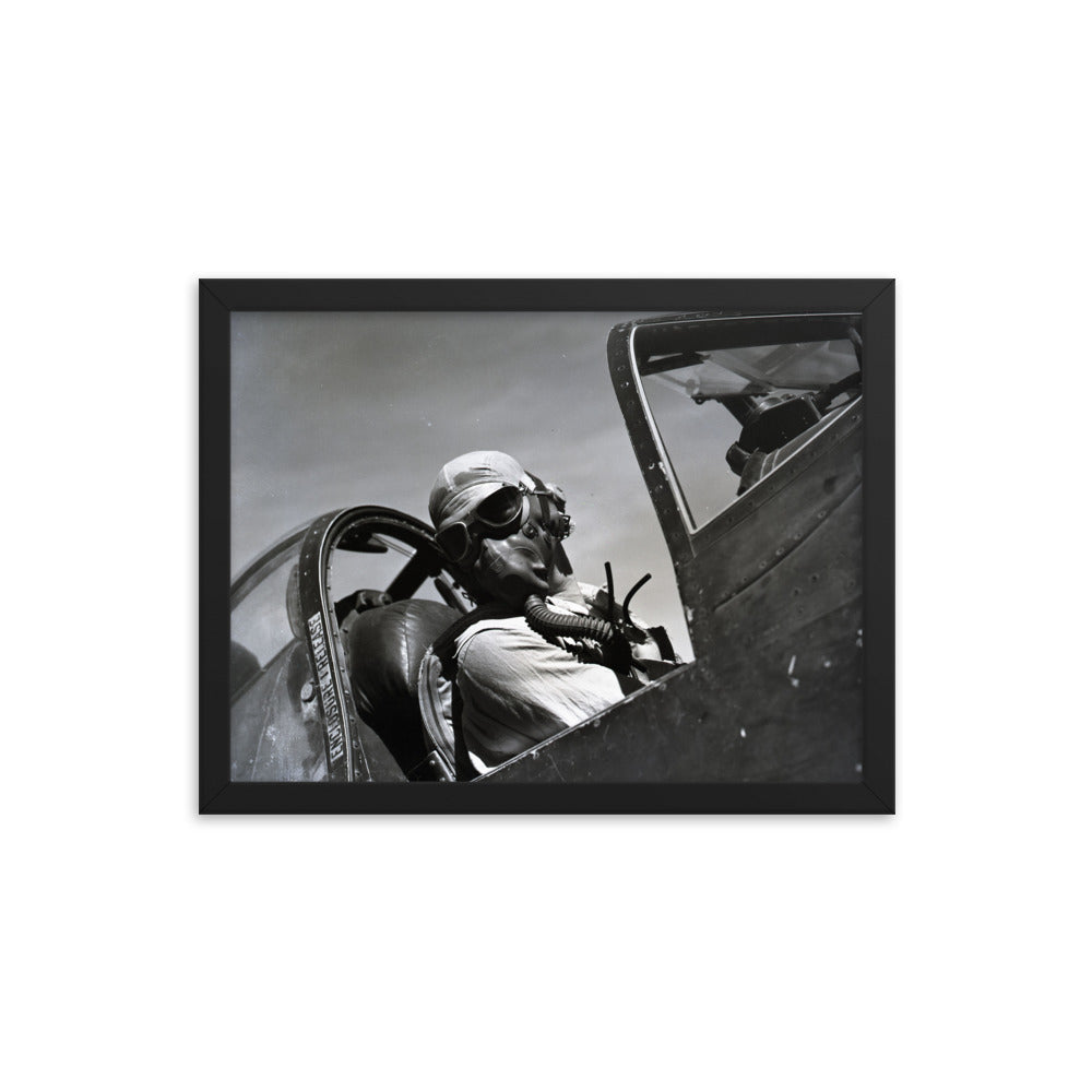 F4U Corsair Pilot Framed poster