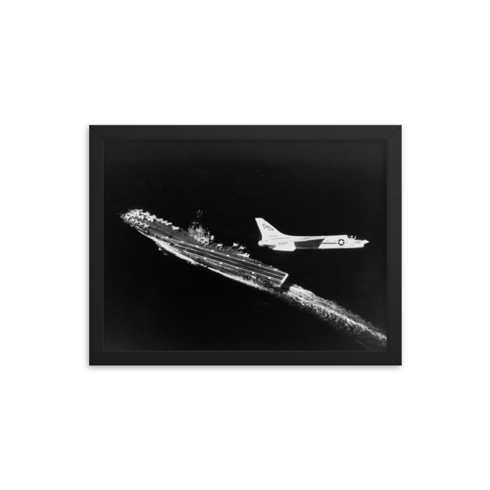 F-8 Crusader In Flight Framed poster - I Love a Hangar