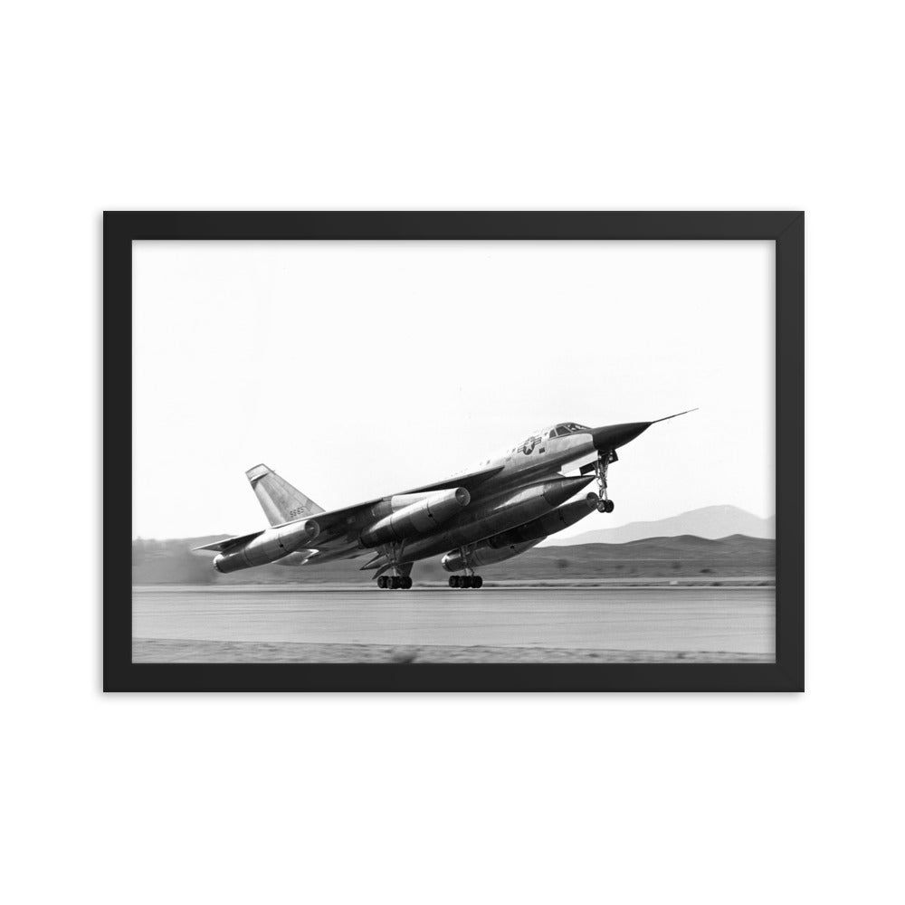B-58 Hustler Take-Off Framed poster - I Love a Hangar