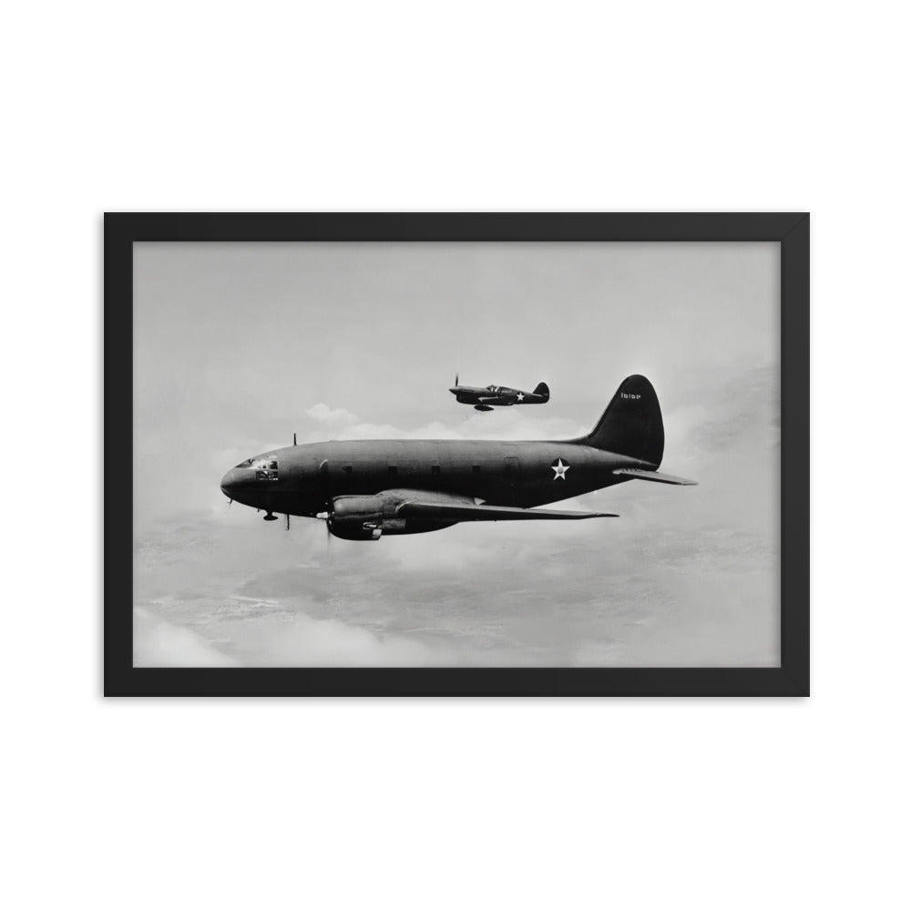 C-46 Commando Framed poster - I Love a Hangar