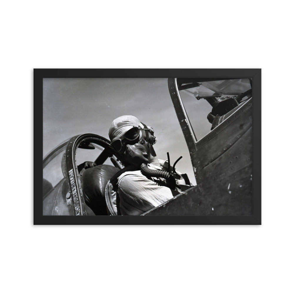 F4U Corsair Pilot Framed poster - I Love a Hangar