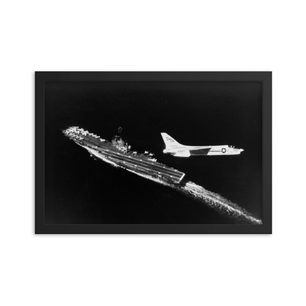 F-8 Crusader In Flight Framed poster - I Love a Hangar