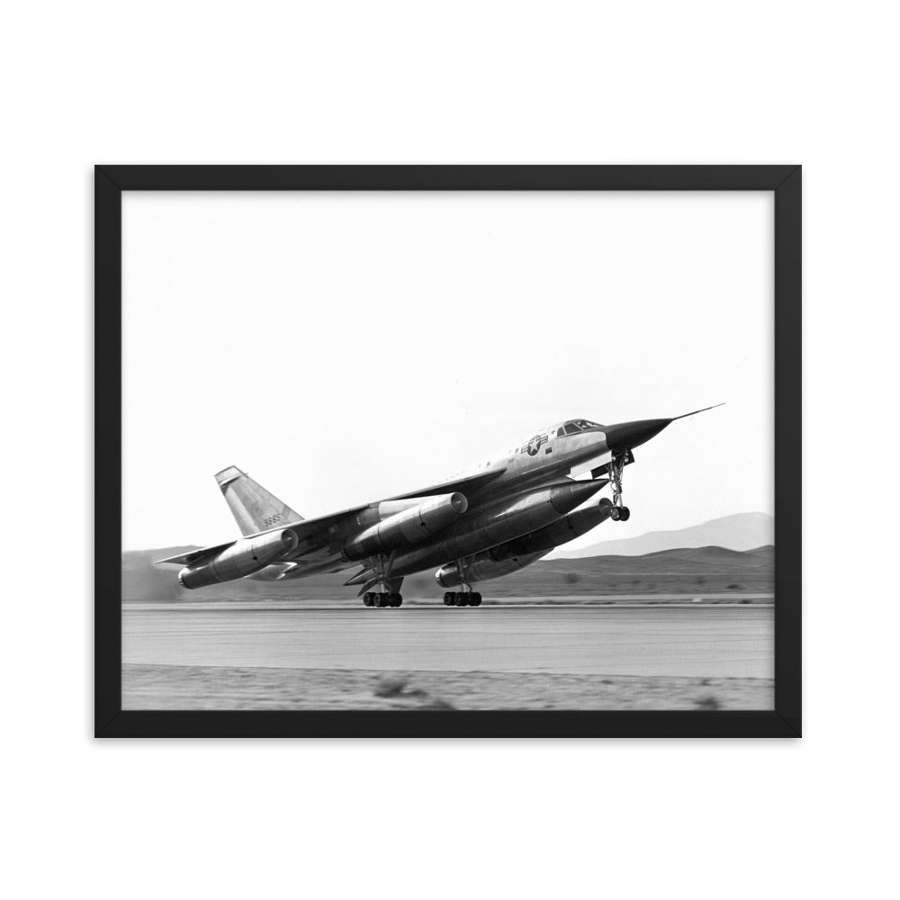 B-58 Hustler Take-Off Framed poster - I Love a Hangar