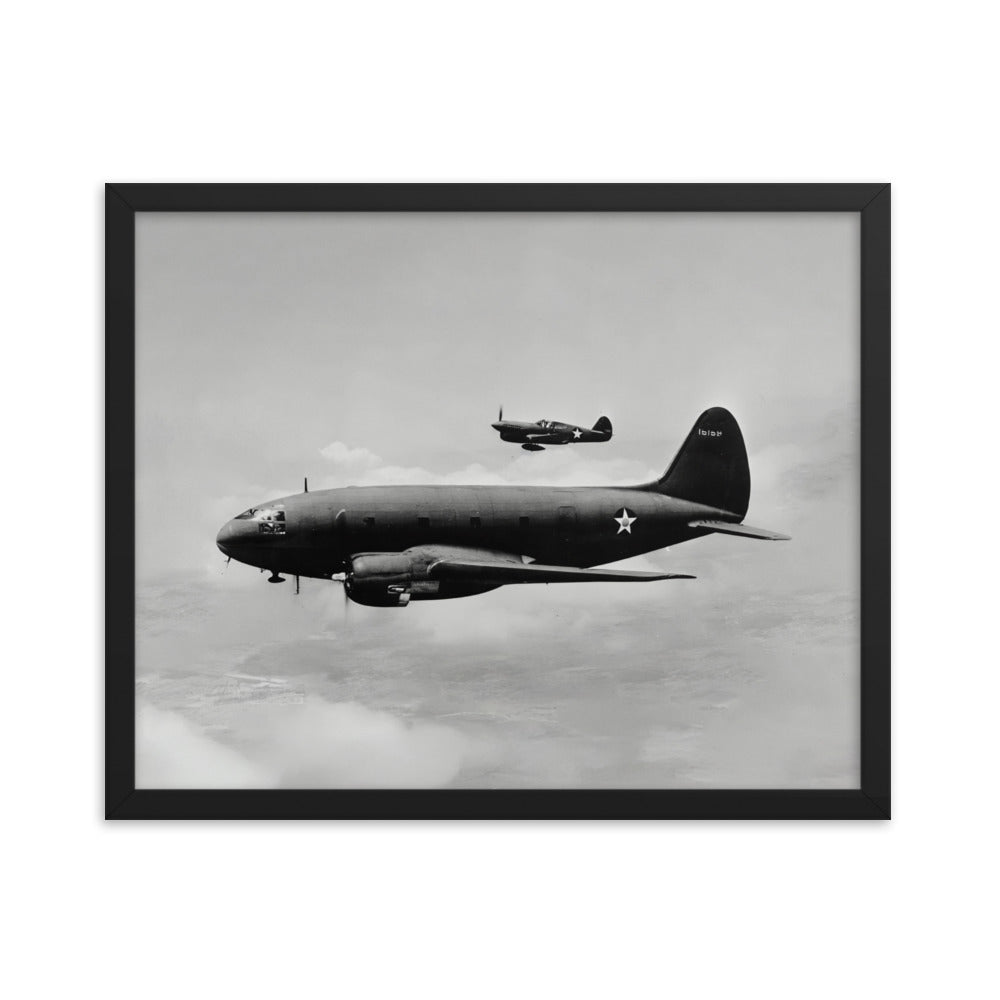 C-46 Commando Framed poster - I Love a Hangar