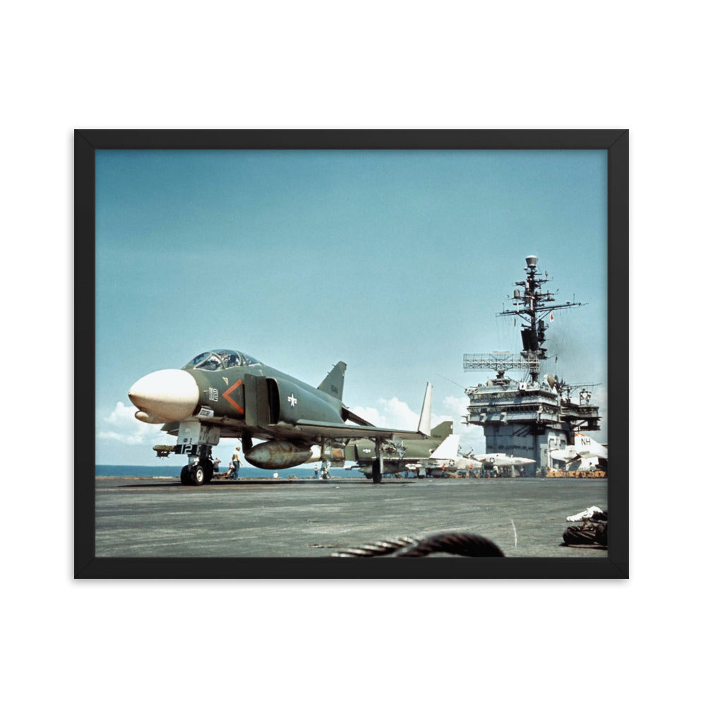 F-4G Camouflaged Phantom Framed poster - I Love a Hangar