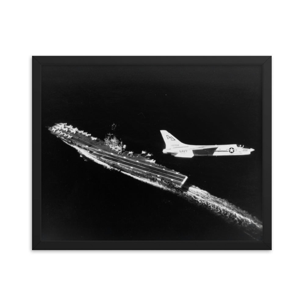F-8 Crusader In Flight Framed poster - I Love a Hangar